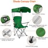 Foldable Beach Canopy Chair Sun Protection Camping Lawn Canopy Chair 330LBS Load Folding Seat