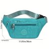 Simple Waist Bag; Letter Patch Decor Crossbody Bag; Casual Nylon Phone Bag For Outdoor Travel Sports